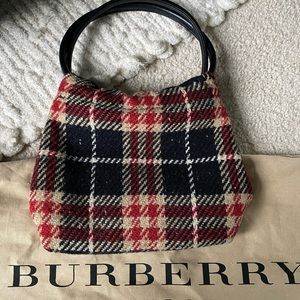 Burberry Wool Tote w/ Leather Handles *FINAL SALE*